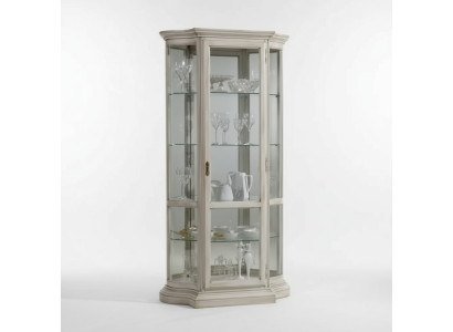 Woonkamer meubels houten vitrines glazen kast massief hout dressoir vitrine