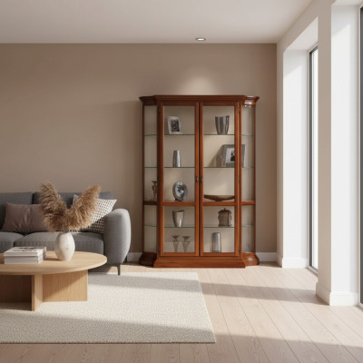 Vitrine glazen kast Vitrine woonkamer hout dressoir luxe meubels nieuw