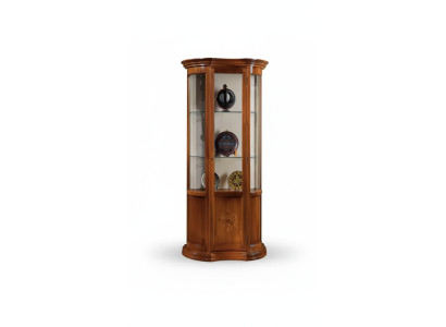 Kast Bruin Hout Ontwerp Meubels Vitrine Dressoir Vitrine Luxe Glas Nieuw