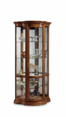 Kasten Houten vitrinekast Glas Kast Echt hout Woonkamer meubels Dressoir