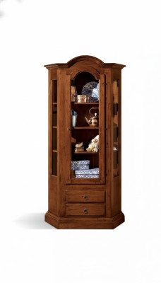 Kast Vitrine Meubels Hout Luxe Glas Kast Hout Plank Woonkamer