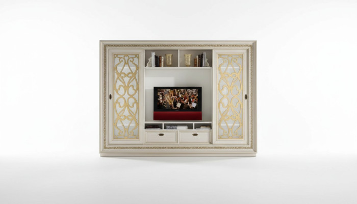 TV-meubel Massief hout Modern TV-kast Woonkamerwand Echt hout Nieuw
