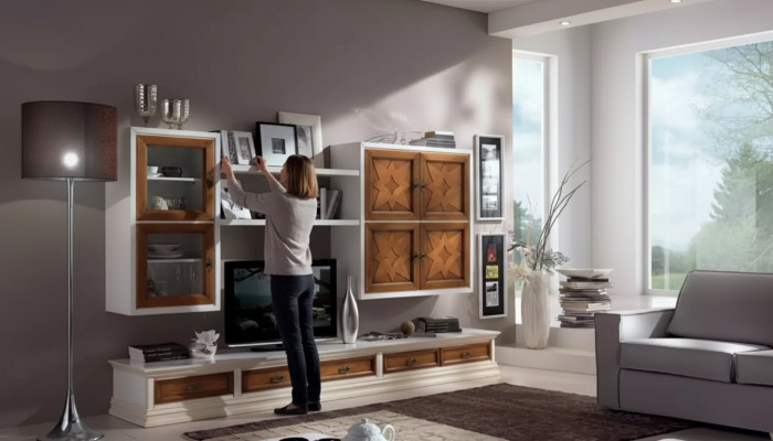 Italiaans houten meubelontwerp dressoir woonkamer wandmeubel