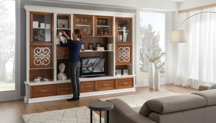 Woonkamer plank TV kast Wandplanken Houten woonkamer meubelen Nieuw