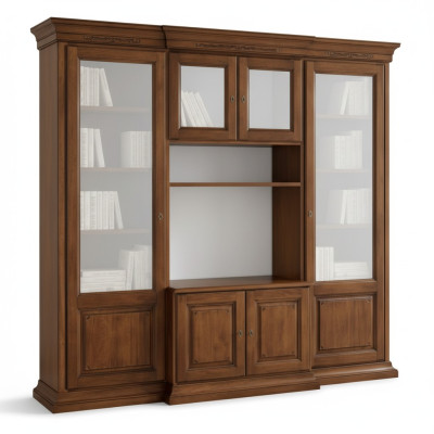 Tv-meubel wandmeubel tv-kast massief hout klassiek