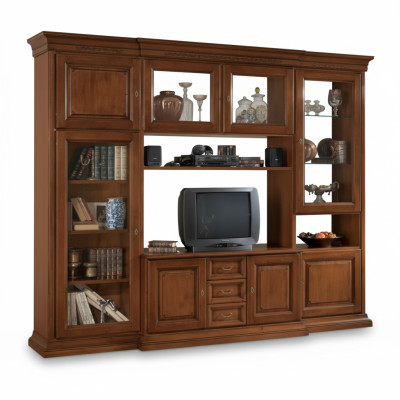 Woonkamer meubels woonkast klassiek Italiaanse stijl houten meubels nieuw