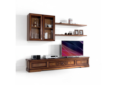 Woonkamer Moderne Stijl Woonwand 5-delige Set TV-meubel Vitrinekasten Rek Nieuw