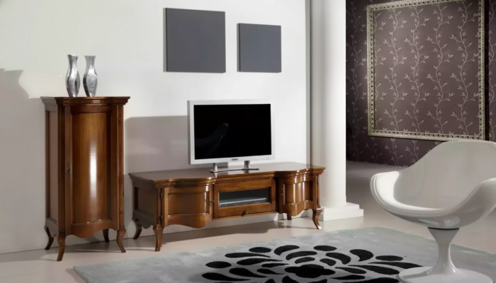Wandmeubel Woonkamer Houten Kasten Klassieke Wand Italiaanse Stijl