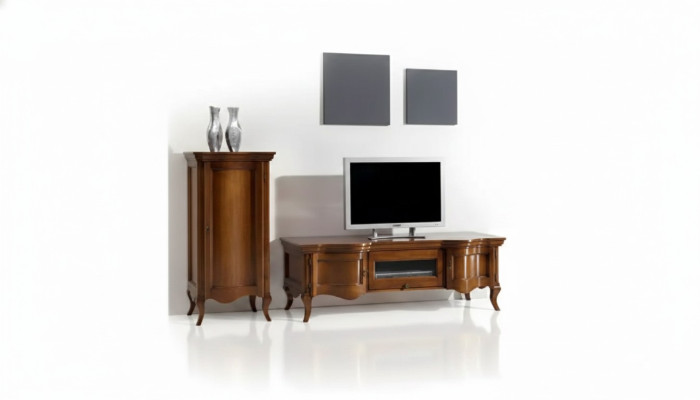 Wandmeubel Woonkamer Houten Kasten Klassieke Wand Italiaanse Stijl