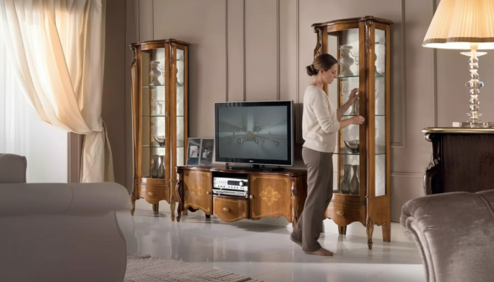 Wandmeubel woonkamer set vitrinekast planken set 2x vitrinekast wand nieuw
