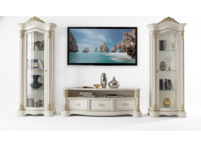 Woonkamer RTV vitrine dressoir commode kast groep XXL set 3-delig. Woonkamer RTV vitrine dressoir commode kast groep XXL set van 3 stuks.
