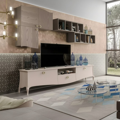 Wandmeubel RTV wandschakel plank woonkamer houten kasten muur planken