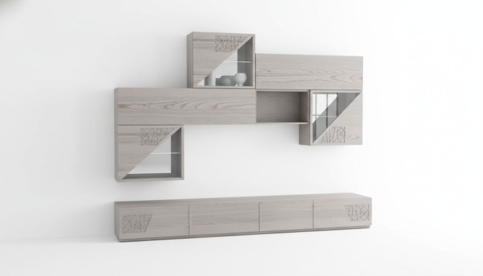 Kastwanden Plank Muur Sideboard Lage Boekenplank Houten ontwerp Kasten