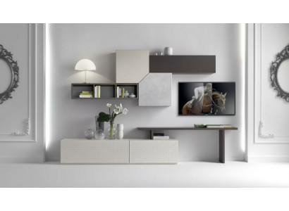 TV-kast Italiaanse meubelen Woonkamer Luxe dressoir Woonkamerwand Hout