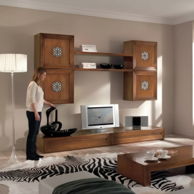 Woonkamerset Ontwerper Woonkamer Bruin Dressoir Wandmeubel Nieuw