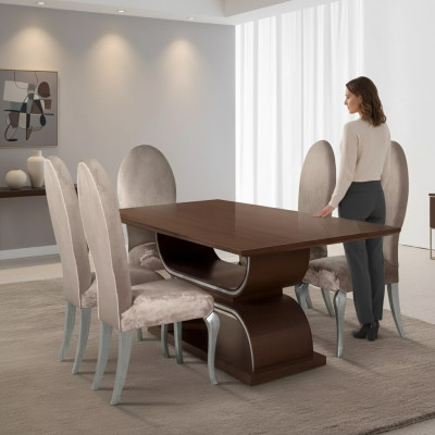 Eetkamerset Luxe Eettafel 4x Stoelen Eetgroep Tafel Compleet Set 5-delig
