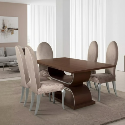 Eetkamerset Luxe Eettafel 4x Stoelen Eetgroep Tafel Compleet Set 5-delig