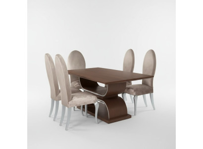 Eetkamerset Luxe Eettafel 4x Stoelen Eetgroep Tafel Compleet Set 5-delig