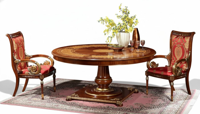 Italiaanse designmeubelen tafel eetkamer eettafels rond bruin tafels nieuw