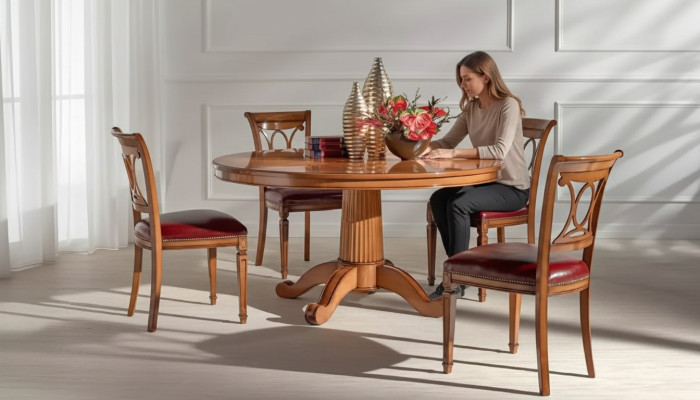 Eettafel 4x stoelen eetkamer set groep garnituur tafel zithoek 5-delig.