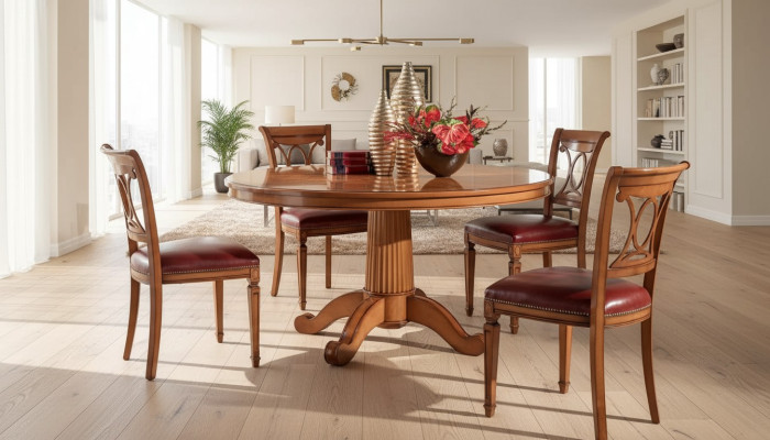 Eettafel 4x stoelen eetkamer set groep garnituur tafel zithoek 5-delig.