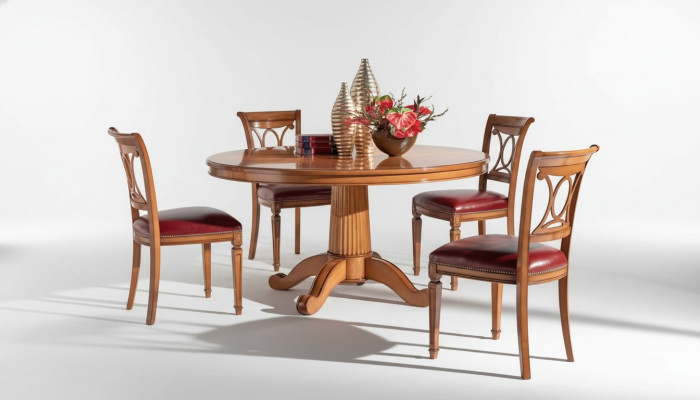 Eettafel 4x stoelen eetkamer set groep garnituur tafel zithoek 5-delig.