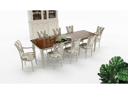 Eetkamerset Tafel 8x Stoelen Tafelset Groep Set Italië Hout