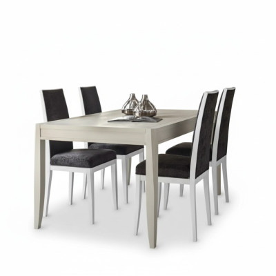 Modern eetkamerset tafel klassieke stoelgroep 4x stoelen 5-delige set zitgroep