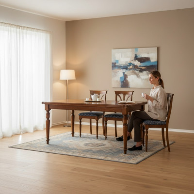 Ontwerp Eetkamerstoel Set Tafels 4x stoelen Eethoek Set 5-dlg.