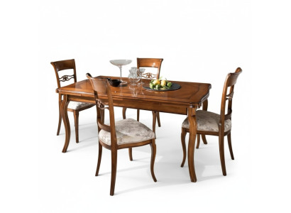 Eet set eettafel 4 x stoelen set klassieke eetgroep 5 delig. Tafels
