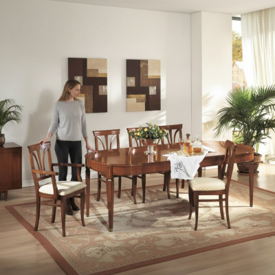 Eetkamerset Eetgroep Houten Tafel 7-delig Complete Set Eettafel 6x Stoelen