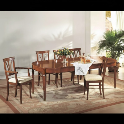 Eetkamerset Eetgroep Houten Tafel 7-delig Complete Set Eettafel 6x Stoelen