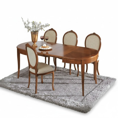 Eettafel 4x Stoelen Stoel Eetkamer Set Eetgroep Tafel Bruin Garnituur