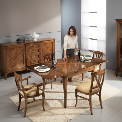 Eettafelgroep 4x stoelen eetset stoel set tafel 5-delig set Nieuw