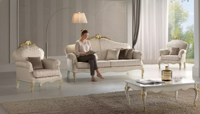 Compleet set 4-delig woonkamersofa 3-zits fauteuil groep nieuw