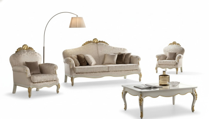 Compleet set 4-delig woonkamersofa 3-zits fauteuil groep nieuw