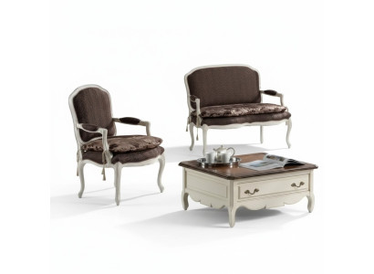 Bankstel 2-zits klassiek gestoffeerd design luxe bank banken fauteuil nieuw