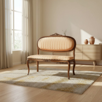 Ontwerper Zitkussen Bank Kussen Zitkussen Bank Houten Stijl Bruin