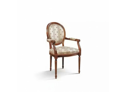 Stoel met armleuning Eetkamerstoel Houten Leunstoel Ontwerpmeubels Beige