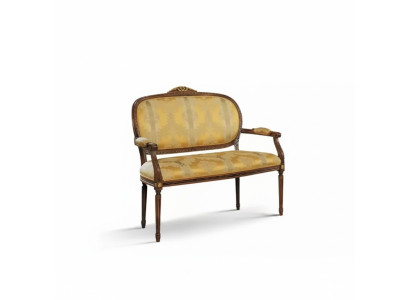 Zitbank Klassieke Gele Kruk Retro Woonkamer Luxe Ontwerp Nieuw