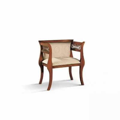 Klassieke stoel ontwerper Eetkamerstoel Luxe houten leunstoel Houten stoel