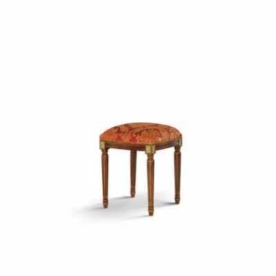 Poef Stoel Ontwerp Bekleding Voetenbank Klassiek Textiel Nieuw Ottomaans