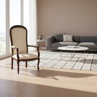 Woonkamer fauteuil 1 zits bank bekleding luxe textiel ontwerp houten meubels Woonkamer fauteuil 1 persoons bank bekleding luxe textiel ontwerp houten meubels