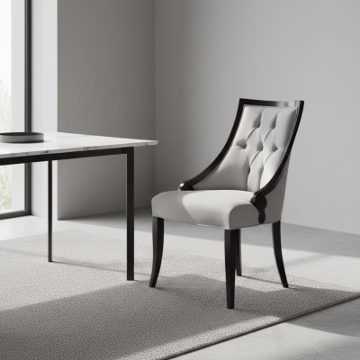 Stoel luxe meubels woonkamer eetkamer houten meubilair Grijs fauteuil nieuw.