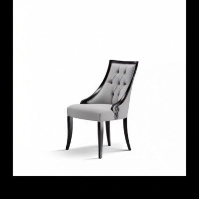 Stoel luxe meubels woonkamer eetkamer houten meubilair Grijs fauteuil nieuw.