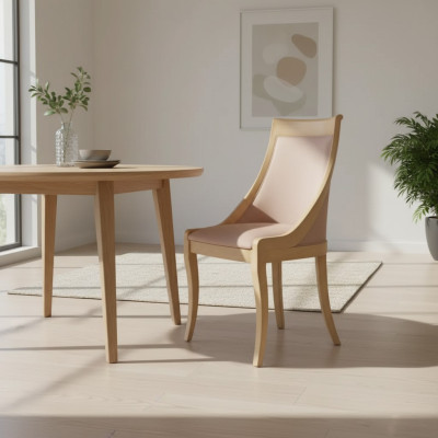 Eetkamerstoel Luxe Stof Massief Hout Ontwerp Stoelen Bekleding Klassiek