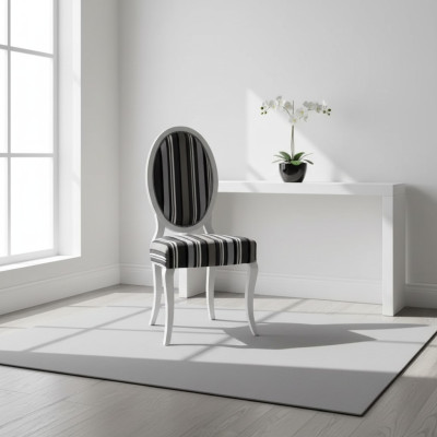 Stoel Armstoel Massief Klassiek Hout Textiel Fauteuil Lounge Bekleding Nieuw