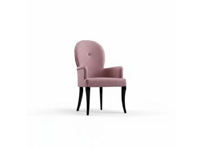 Stoel met armleuningen Fauteuil Gestoffeerd Massief hout Textiel Houten Stoel Nieuw