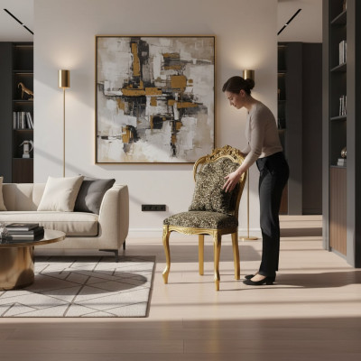 Eetkamerstoel Luxe Art Deco Stoelen Design Houten Stoel Italiaanse Meubels