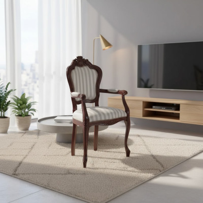 Stoelbekleding Grijs Designerstoel Eetkamer Fauteuil Luxe Meubels Nieuw Staat van het artikel: Nieuw